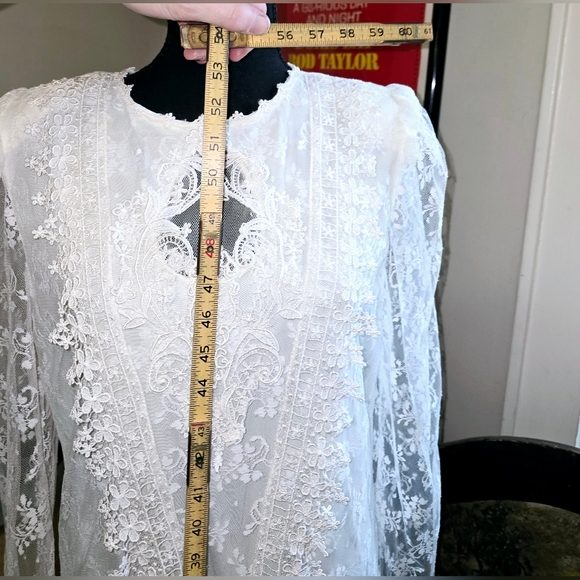VINTAGE JESSICA MCCLINTOCK LACE WEDDING DRESS SZ 9/10. - Picture 4 of 14